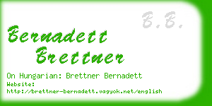 bernadett brettner business card